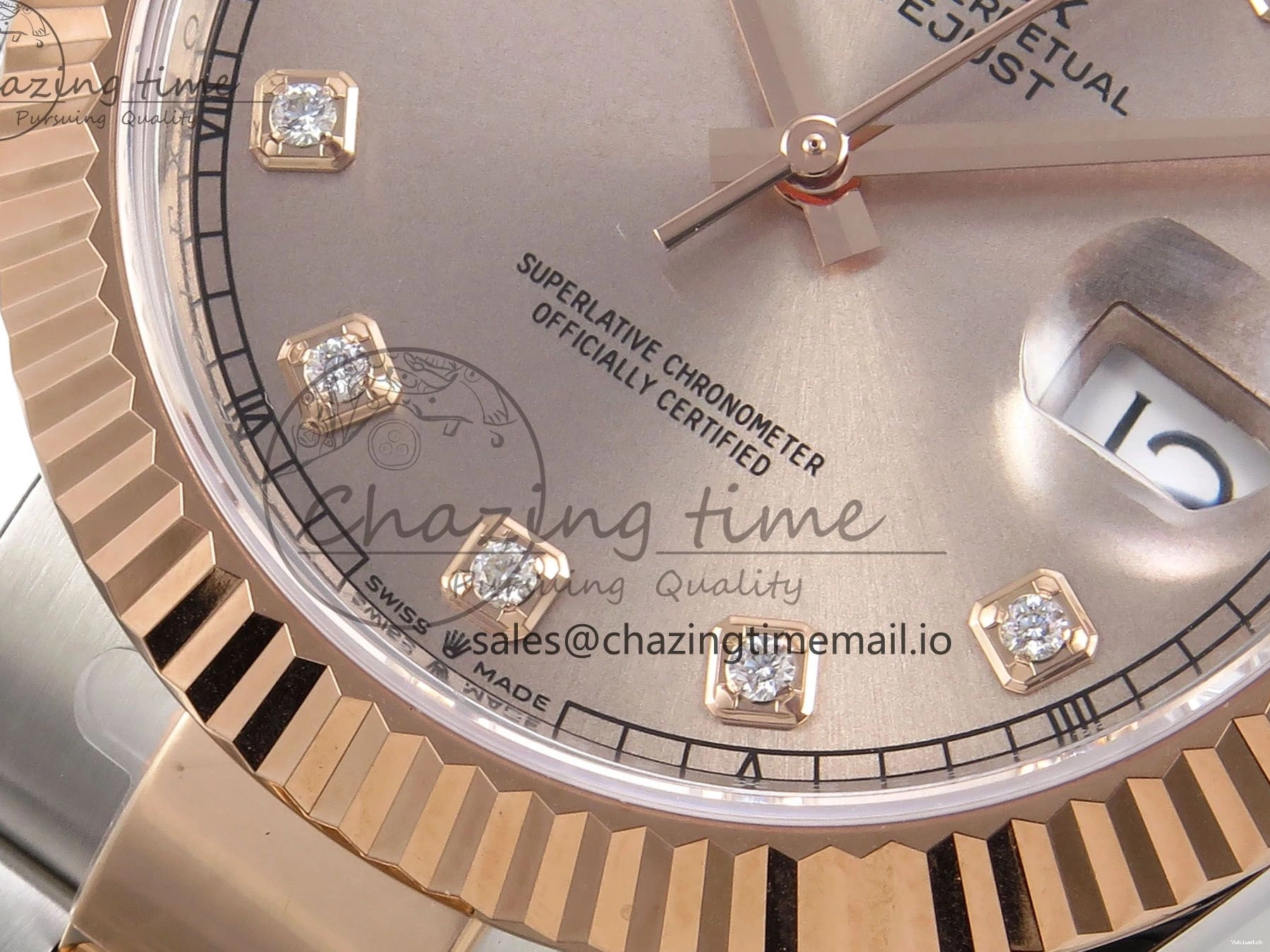 SH3235（Gain Diamonds Oyster 904L DateJust 126331 Steel Dial ARF RG on Edition 41 SS Bracelet 1:1 Weight） Best RG 0517